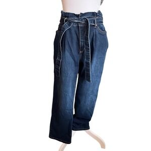 NWOT Gloria Vanderbilt Amanda Jeans Women's Dark Wash Paperbag Waist Casual 14